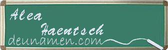 Alea Haentsch Visitenkarte